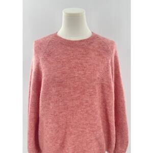 Sezane Pink Louise Sweater Mohair Wool Pullover Knit Small